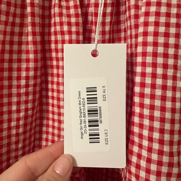 Beginning Boutique Angel Red Gingham Mini Dress - Picture 3 of 3